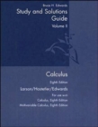Image for Student Study and Solutions Guide, Volume 2 for Larson/Hostetler/Edwards&#39; Calculus, 8th