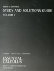 Image for Essential Calculus Study and Solutions Guide, Volume I