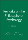 Image for Remarks on the Philosophy of Psychology, Volume 1