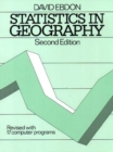 Image for Statistics in Geography : A Practical Approach - Revised with 17 Programs