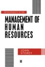 Image for Developments in the Management of Human Resources
