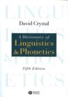 Image for A Dictionary of Linguistics and Phonetics
