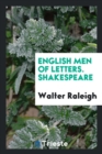 Image for English Men of Letters. Shakespeare