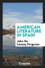 Image for American Literature in Spain
