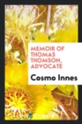 Image for Memoir of Thomas Thomson, Advocate