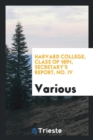 Image for Harvard College, Class of 1891, Secretary&#39;s Report, No. IV