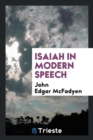 Image for Isaiah in Modern Speech