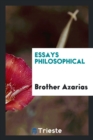 Image for Essays Philosophical
