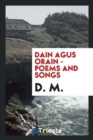 Image for Dain Agus Orain - Poems and Songs