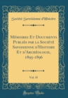 Image for Memoires Et Documents Publies par la Societe Savoisienne d&#39;Histoire Et d&#39;Archeologie, 1895-1896, Vol. 35 (Classic Reprint)