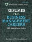 Image for Resumes for Business Management Careers