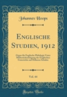 Image for Englische Studien, 1912, Vol. 44: Organ fur Englische Philologie Unter Mitberucksichtigung des Englischen Unterrichts auf Hoheren Schulen (Classic Reprint)
