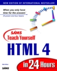Image for Sams teach yourself HTML 4 in 24 hours