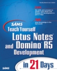 Image for SAMS teach yourself Lotus Notes and Domino R5 development in 21 days