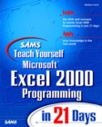 Image for Sams teach yourself Excel 2000 programming in 21 days