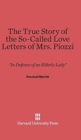 Image for The True Story of the So-Called Love Letters of Mrs. Piozzi