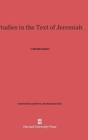 Image for Studies in the Text of Jeremiah