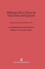 Image for Bibliograf?a Cr?tica de Ediciones del Quijote