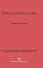 Image for Biblical and Other Studies