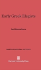 Image for Early Greek Elegists