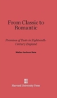 Image for From Classic to Romantic