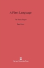 Image for A First Language