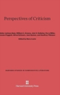 Image for Perspectives of Criticism