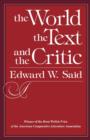 Image for The World the Text &amp; the Critic