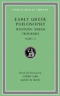 Image for Early Greek Philosophy, Volume V : Western Greek Thinkers, Part 2
