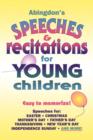 Image for Abingdon&#39;s Speeches and Recitations for Young Children