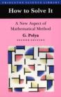 Image for How to Solve It : A New Aspect of Mathematical Method
