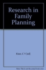 Image for Research in Family Planning