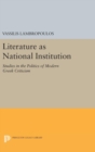 Image for Literature as National Institution