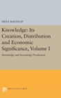 Image for Knowledge: Its Creation, Distribution and Economic Significance, Volume I : Knowledge and Knowledge Production