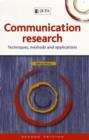 Image for Communication research