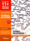 Image for 11+ Practice Papers, Verbal Reasoning Pack 1, Standard Format : Test 1, Test 2, Test 3, Test 4