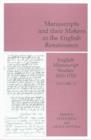 Image for English Manuscript Studies, 1100-1700 : v. 11 : Manuscripts and Their Makers in the English Renaissance