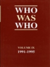 Image for Who was whoVol. 9: 1991-1995 : v. 9