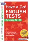 Image for English tests for ages 13-14  : practice papers for the Key Stage 3 national tests