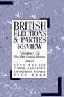 Image for British elections &amp; parties reviewVol. 12: General election 2001