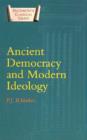 Image for Ancient democracy and modern ideology