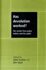 Image for Has devolution worked?  : the verdict from policymakers and the public