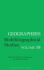 Image for Geographers  : biobibliographical studiesVol. 18 : v. 18