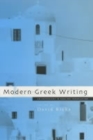 Image for Modern Greek writing  : an anthology in English translation