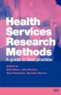 Image for Health Services Research Methods