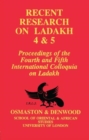 Image for Recent research on Ladakh 4 &amp; 5  : proceedings of the fourth and fifth international colloquia on Ladakh