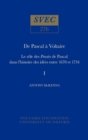 Image for De Pascal a Voltaire : le role des Pensees de Pascal dans l’histoire des idees entre 1670 et 1734