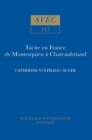 Image for Tacite en France de Montesquieu a Chateaubriand