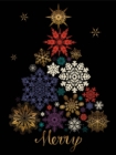 Image for Festive Snow Tree Large Embellished Holiday Notecards