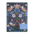 Image for William Morris Strawberry Thief Handmade Embroidered B5 Journal